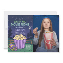 Fotografía de cumpleaños nocturna de películas en