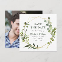 FOTOGRAFÍA de Eucalipto Moderno SAVE THE DATE de B