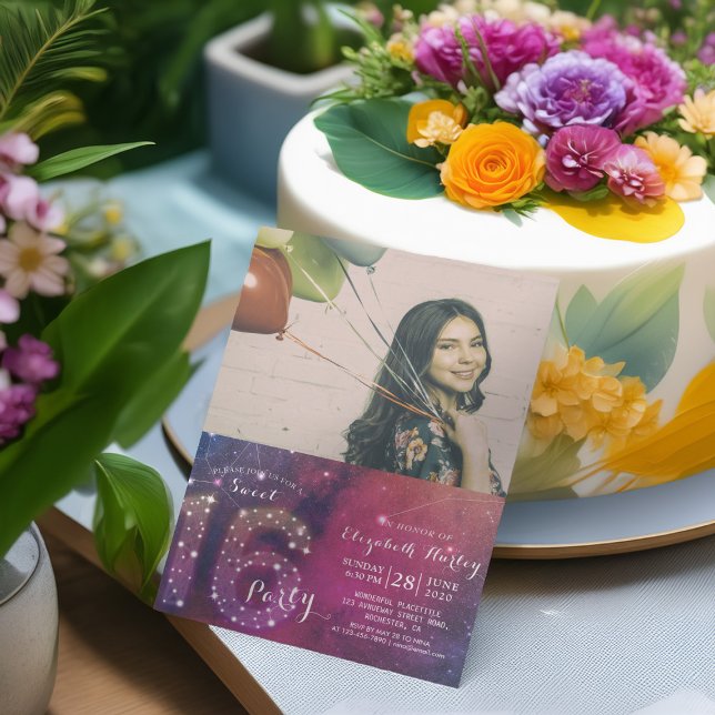 Invitación Fotografía de Galaxy Constellations de la Fiesta d (Subido por el creador)