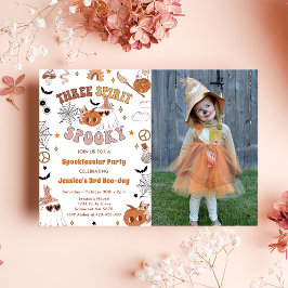 Invitación Fotografía de Halloween de Cute Groovy con espanto