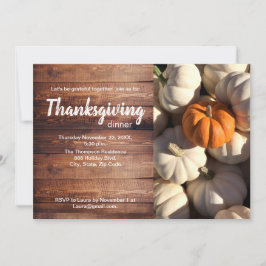 Invitación Fotografía de la cosecha de calabaza de la cena de
