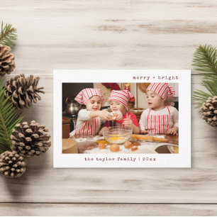 Invitación Fotografía de la familia con estilo Merry y Bright