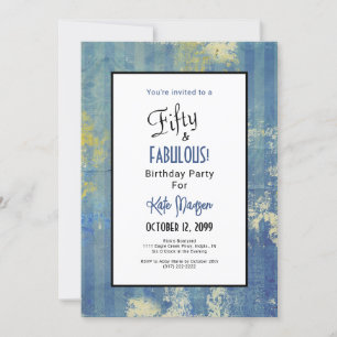Invitación Fotografía de la fiesta de cumpleaños 50 y FABULOU