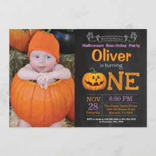 Invitación Fotografía de la fiesta de cumpleaños de Halloween