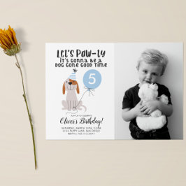 Invitación Fotografía de la fiesta de cumpleaños del perro de