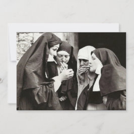 Invitación Fotografía de las monjas humeantes de la época