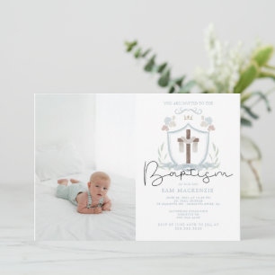 Invitación Fotografía de los niños azules por primera vez inv