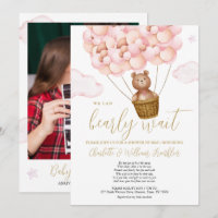 Fotografía de oso de peluche para baby shower de n
