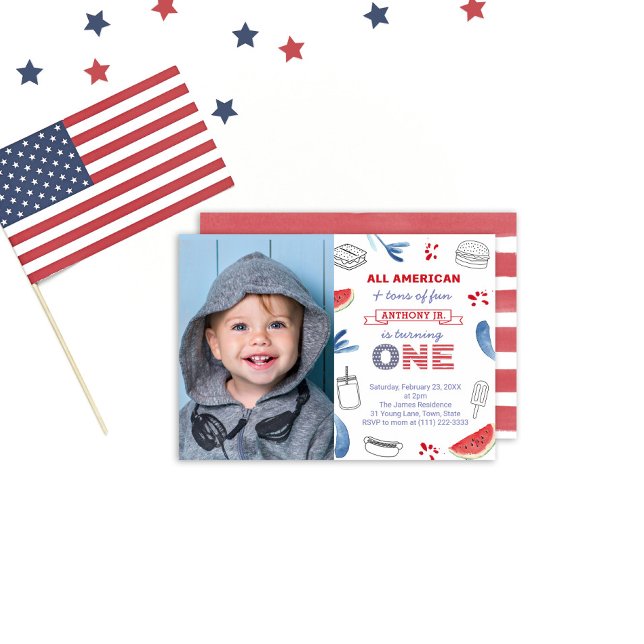 Invitación Fotografía de primer cumpleaños de todos los estad (Subido por el creador)