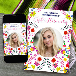 Invitación Fotografía de Quinceanera Fiesta de Fiesta Mexican