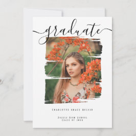Invitación Fotografía de tipografía Graduación personalizada