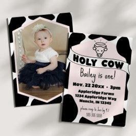 Invitación Fotografía de vaca sagrada Kid Cow Imprimir Cumple