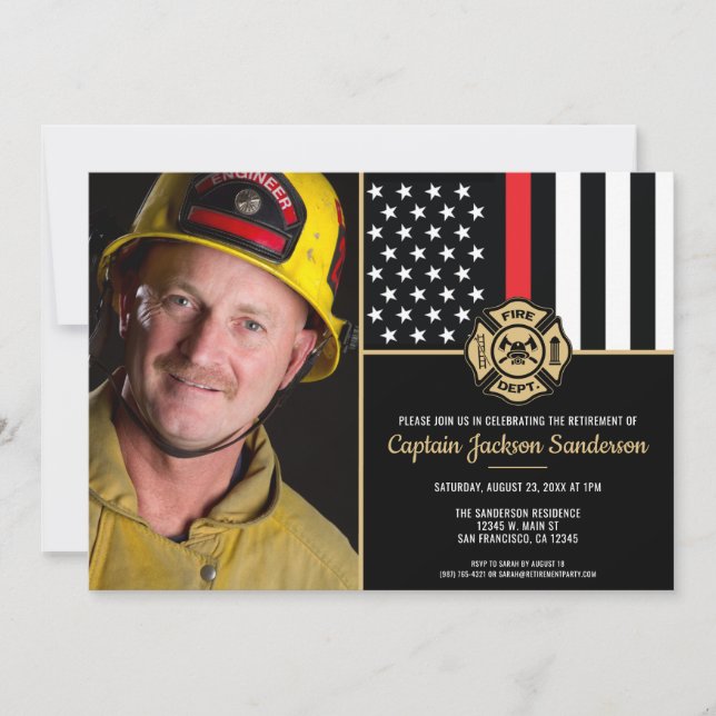 Invitación Fotografía del Departamento de Bomberos de Retiro  (Anverso)