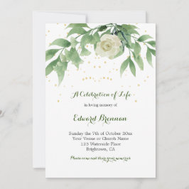 Invitación Fotografía del Funeral Memorial Foliage Elegante R