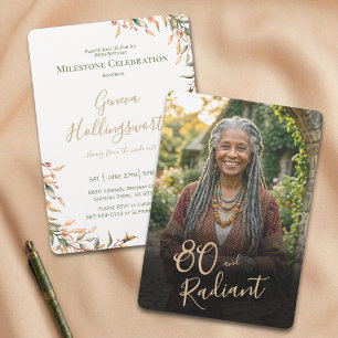 Invitación Fotografía del hito ochenta y radiante ochenta