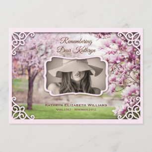 Invitación Fotografía elegante del servicio conmemorativo Spr