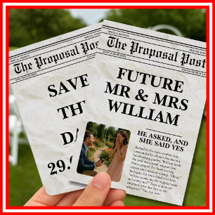 Invitación Fotografía en Blanco y Negro de Periódico Divertid