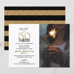 Invitación Fotografía fabulosa del cumpleaños 50