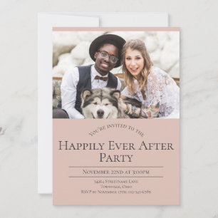 Invitación Fotografía Feliz Desde El Fiesta De La Recepción D