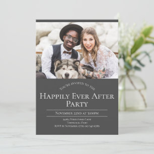 Invitación Fotografía Feliz Desde El Fiesta De La Recepción D
