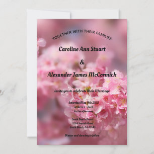Invitación Fotografía floral de boda elegante de flor de cere