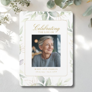 Invitación Fotografía Funeral "Celebración de la Vida" con Ve