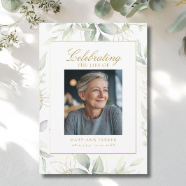 Invitación Fotografía Funeral "Celebración de la Vida" con Ve
