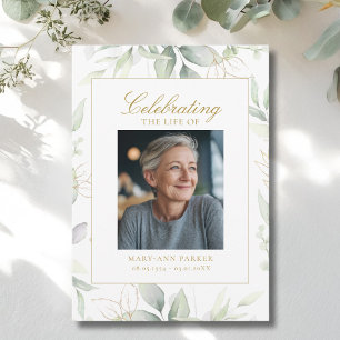 Invitación Fotografía Funeral "Celebración de la Vida" con Ve