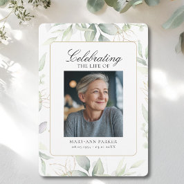 Invitación Fotografía Funeral "Celebración de la Vida" con Ve