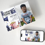 Invitación Fotografía Kids Movie Night Birthday Party<br><div class="desc">¡Agarra tus palomitas de maíz y gafas 3D, porque es hora de celebrar! Únete a nosotros para una fiesta de cumpleaños de la noche de películas para niños modernos. Con imágenes de las películas más populares del momento, una junta de editores, un carrete de cinta adhesiva, gafas 3D, palomitas de...</div>