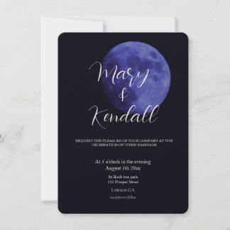 Invitación Fotografía mágica de luna morada