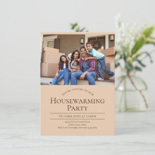 Invitación Fotografía moderna Calentamiento de hogares