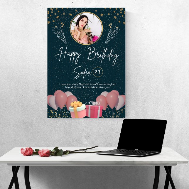 Invitación fotografía moderna de cumpleaños elegante (Subido por el creador)
