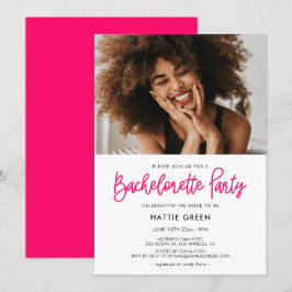 Invitación Fotografía moderna de la Bachelorette Party