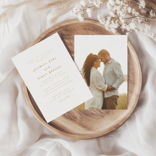 Invitación Fotografía moderna Elegante tipografía Boda cristi