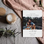 Invitación Fotografía moderna H Pano Guardar la fecha<br><div class="desc">Haga que sus huéspedes se entusiasmen con su boda con su tarjeta fotográfica moderna H Pano Guardar la tarjeta de fecha.</div>