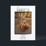 Invitación Fotografía moderna Marco negro de moda Dulce mínim<br><div class="desc">Personalizar como quieras.</div>