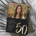 Invitación Fotografía moderna simple 50 cumpleaños<br><div class="desc">Simple y moderna foto 50.ª Invitación por cumpleaños. Haga clic en el botón de edición/personalización para personalizar de este diseño.</div>
