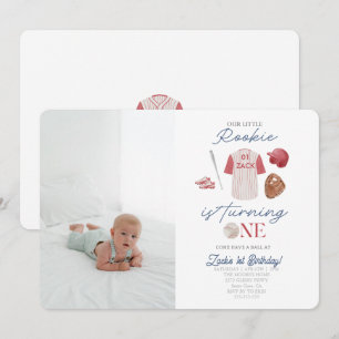 Invitación Fotografía: Niños uniformados de béisbol novato Pr