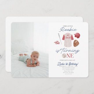 Invitación Fotografía: Niños uniformados de béisbol novato Pr