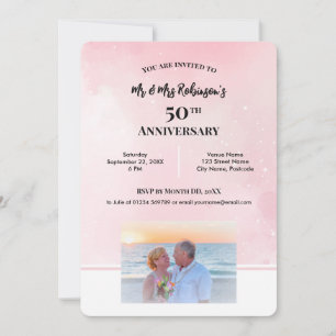 Invitación Fotografía personalizada para el 50º aniversario c