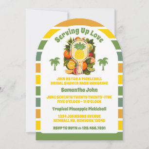 Invitación Fotografía retro de piña de bolas de pollo