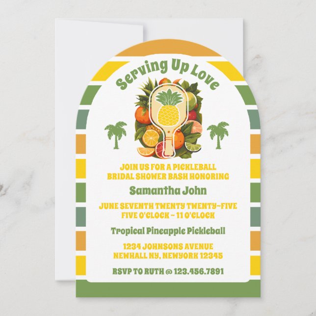 Invitación Fotografía retro de piña de bolas de pollo (Anverso)