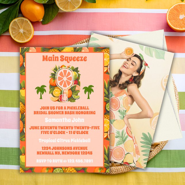 Invitación Fotografía retro tropical de pelota de póquer (Subido por el creador)