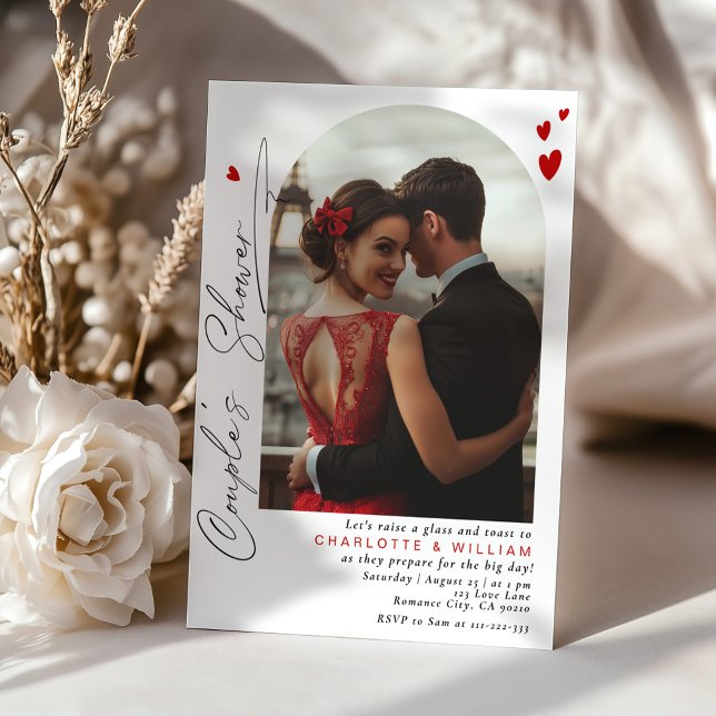 Invitación Fotografía simple y moderna Ducha Parejas (Subido por el creador)
