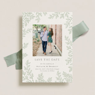 Invitación Fotografía verde de la Selva Forestal Save the Dat