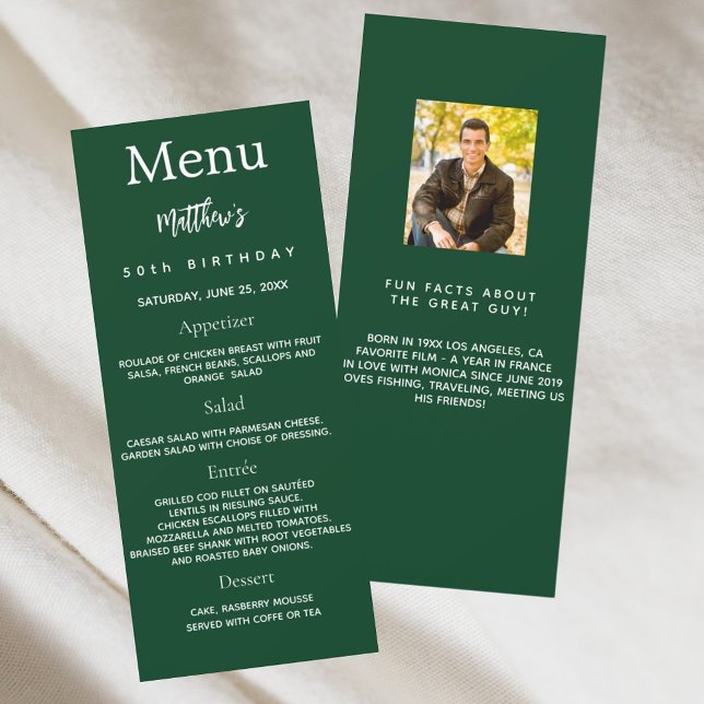 Invitación Fotografía verde esmeralda diversión hechos carta  (Subido por el creador)