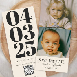 Invitación Fotografías de la infancia Código Qrcode Save the