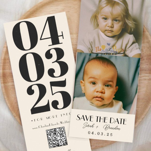 Invitación Fotografías de la infancia Código Qrcode Save the  (Subido por el creador)