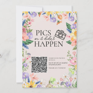 Invitación Fotografías de la primavera de las flores silvestr